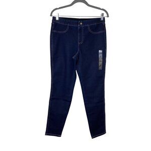 Unbranded Denim Jeggings Womens L Blue Pull On Pockets Casual Comfy Preppy New